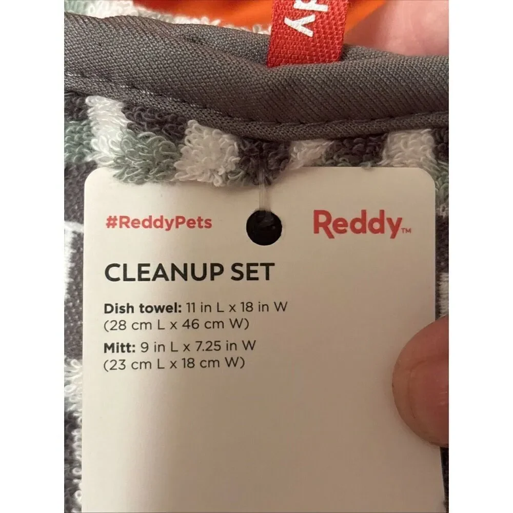 New Reddy  Clean Up Kit ~ Glove, Quick Drying Dogs Mouth Or Paw‎ Towel